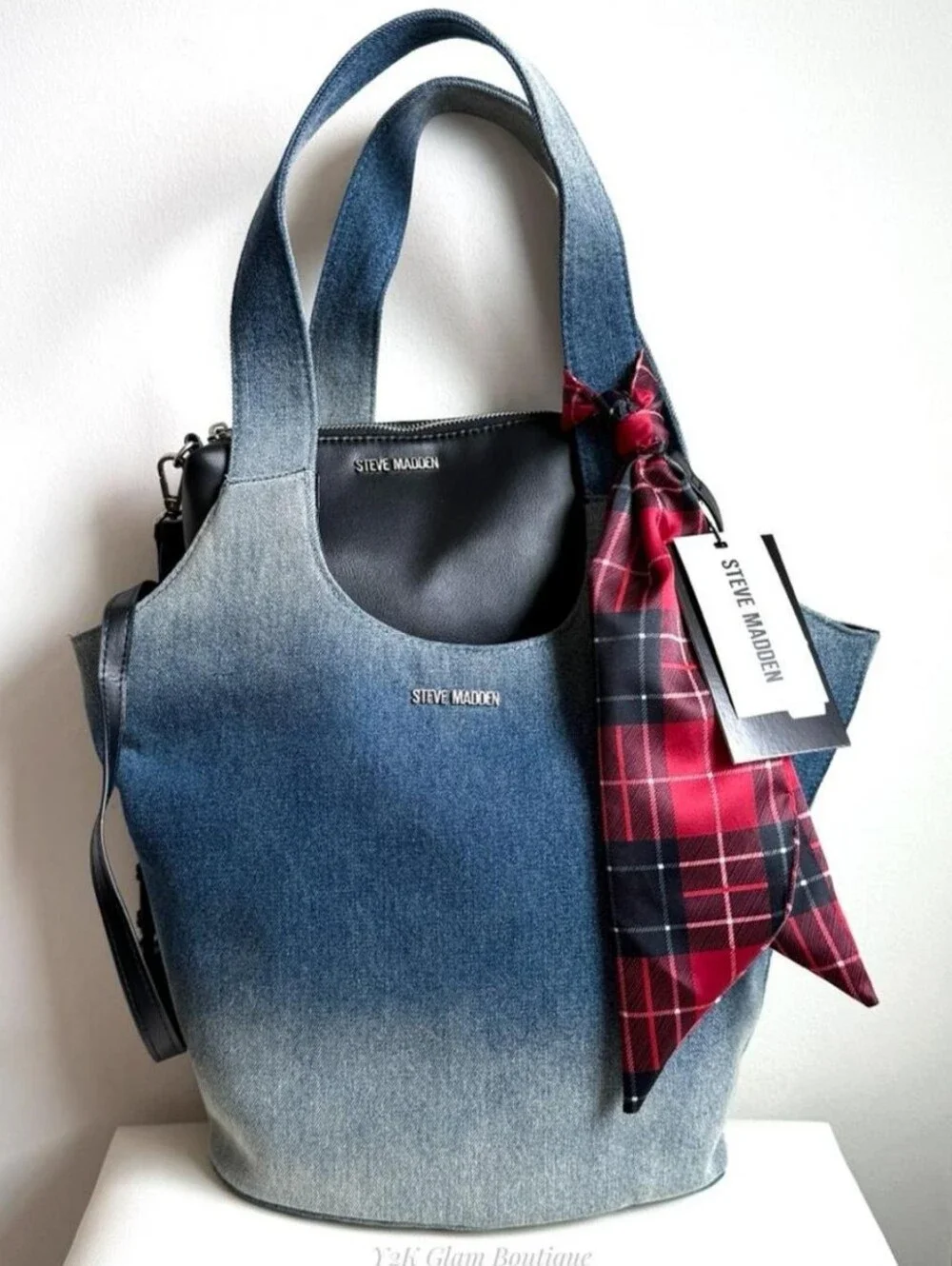 Steve Madden Ombre Denim Tote Handbag